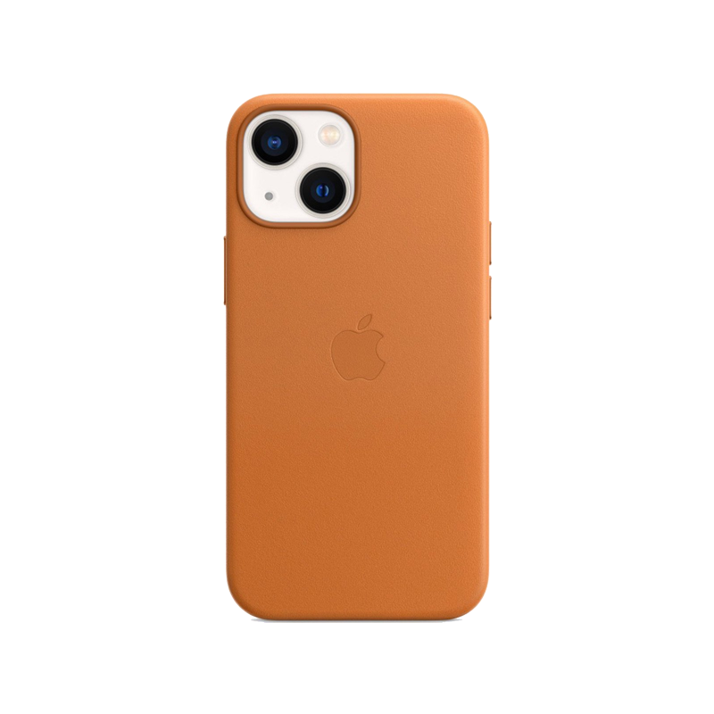 Apple iPhone 13 Mini Leather Case with MagSafe (Golden Brown).png