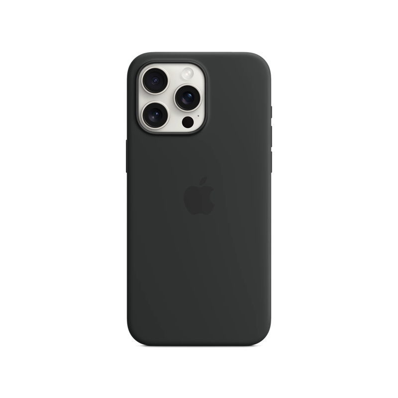 Apple iPhone 15 Pro Max Silicone Case with MagSafe (Black).png