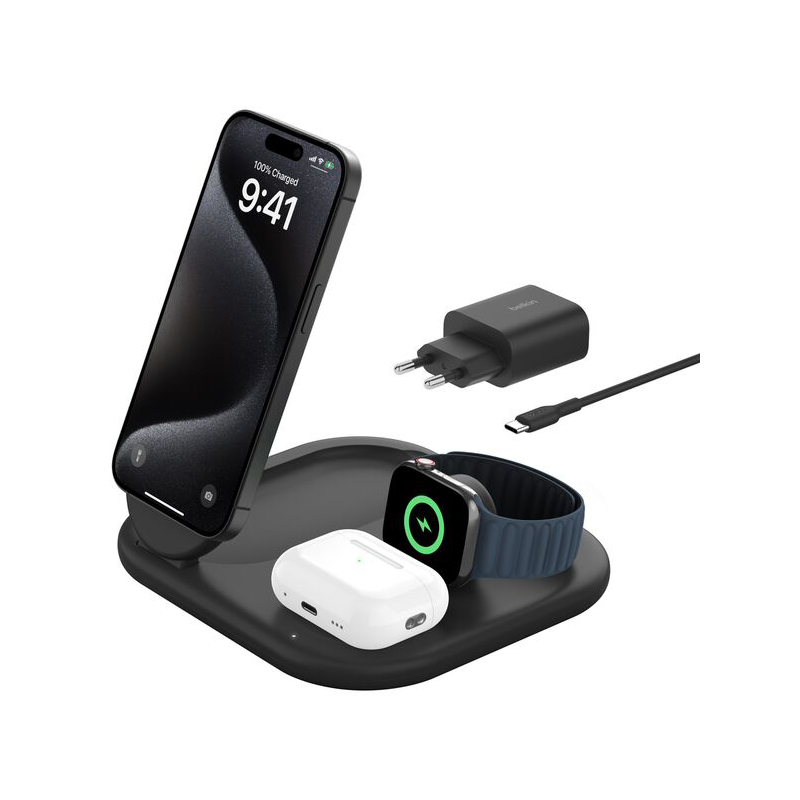 Belkin BoostCharge 3-in-1 Magnetic Foldable Wireless Charger with Qi2 15W (Black).png