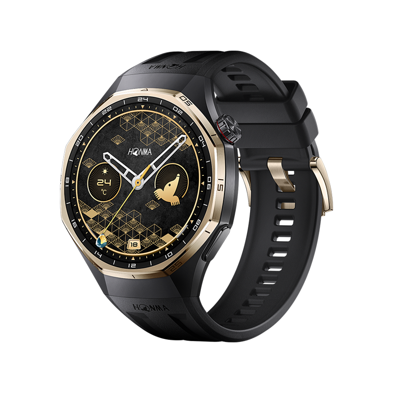 Huawei Watch GT 6 Pro 46mm Honma Edition (Titanium Alloy Case with Black Fluoroelastomer Strap).png