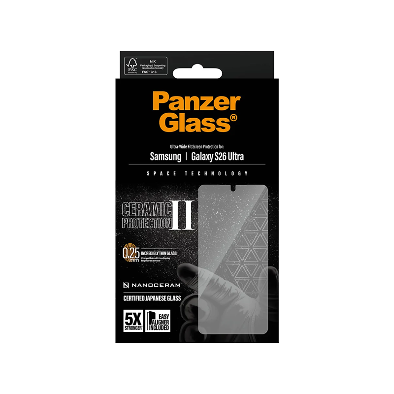 PanzerGlass Ceramic II Protection Ultra-Wide Fit Samsung Galaxy S26 Ultra.png