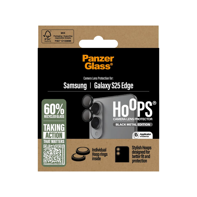 PanzerGlass Hoops Camera Lens Protection Black Metal Samsung Galaxy S25 Edge.png