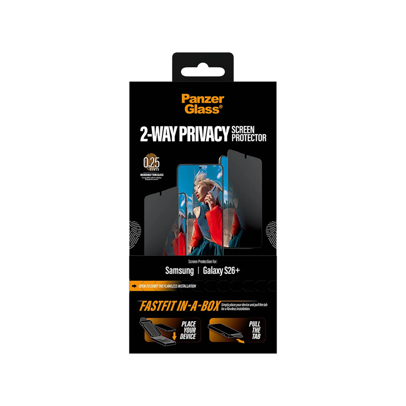 PanzerGlass Privacy Ultra-Wide Fit with FastFit Samsung Galaxy S26+.png
