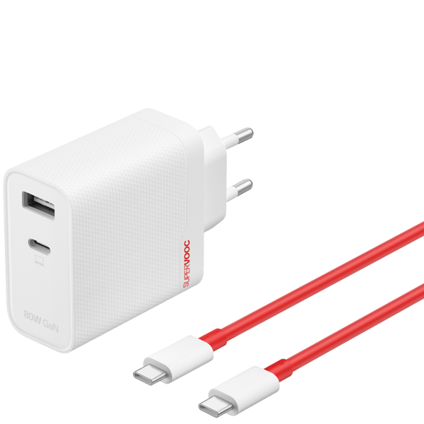 OnePlus SUPERVOOC 80W Dual Ports GaN Power Adapter (Kit)