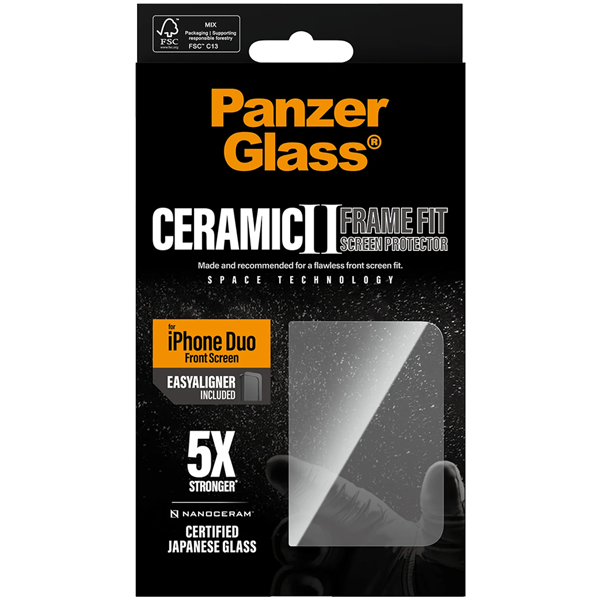 PanzerGlass Ceramic II Protection Frame Fit Apple iPhone Duo