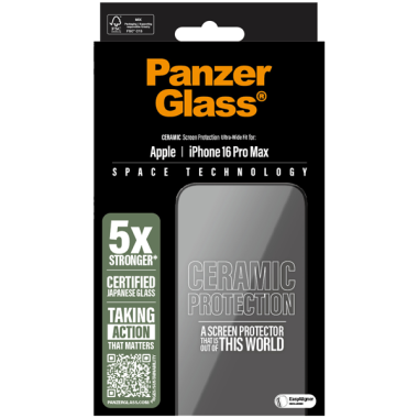 PanzerGlass Ceramic Protection Ultra-Wide Fit Apple iPhone 16 Pro Max