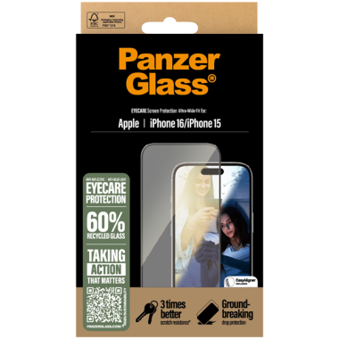 PanzerGlass EyeCare Protection Ultra-Wide Fit Apple iPhone 16