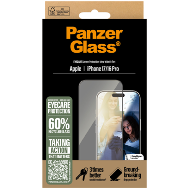 PanzerGlass EyeCare Protection Ultra-Wide Fit Apple iPhone 17 | 16 Pro