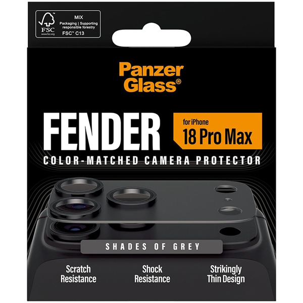 PanzerGlass Fender Camera Lens Protection Grey Apple iPhone 18 Pro Max