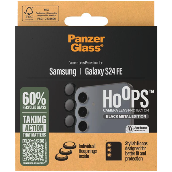PanzerGlass Hoops Camera Lens Protection Black Metal Samsung Galaxy S24 FE
