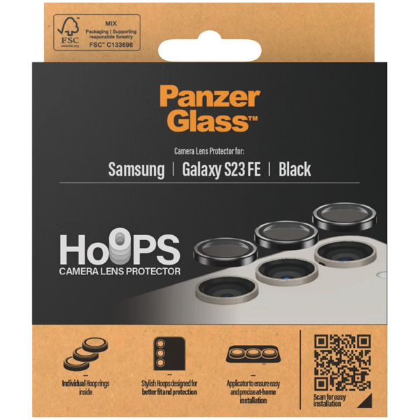 PanzerGlass Hoops Camera Lens Protection Black Samsung Galaxy S23 FE