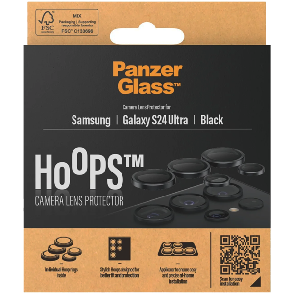 PanzerGlass Hoops Camera Lens Protection Black Samsung Galaxy S24 Ultra