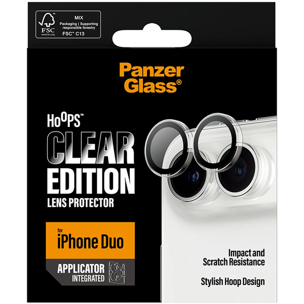 PanzerGlass Hoops Camera Lens Protection Clear Apple iPhone Duo