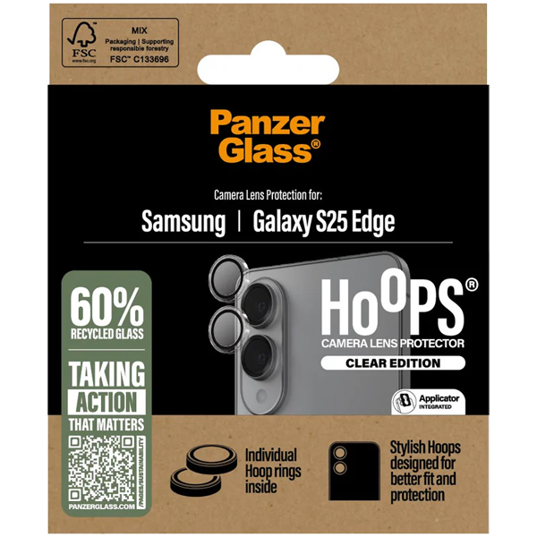 PanzerGlass Hoops Camera Lens Protection Clear Samsung Galaxy S25 Edge