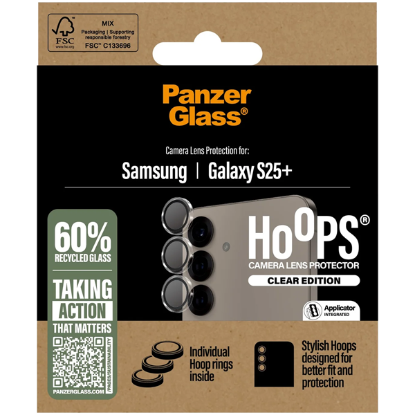 PanzerGlass Hoops Camera Lens Protection Clear Samsung Galaxy S25+