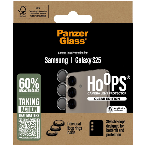 PanzerGlass Hoops Camera Lens Protection Clear Samsung Galaxy S25