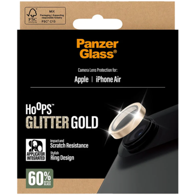 PanzerGlass Hoops Camera Lens Protection Glitter Gold Apple iPhone Air