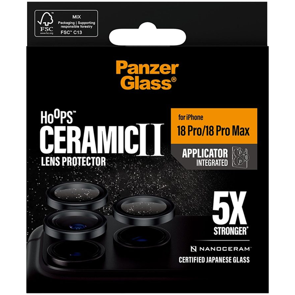 PanzerGlass Hoops Ceramic II Camera Lens Protection Apple iPhone 18 Pro | 18 Pro Max