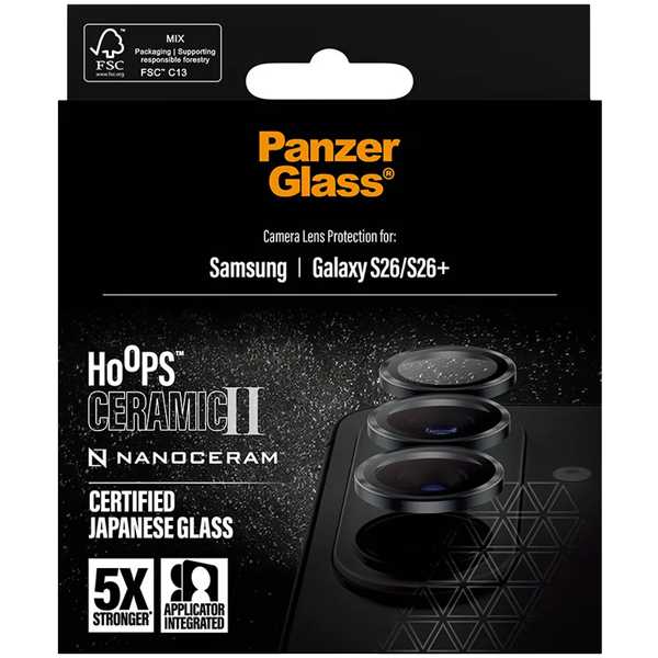 PanzerGlass Hoops Ceramic II Camera Lens Protection Samsung Galaxy S26 | S26+