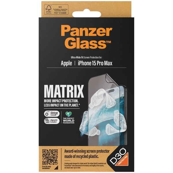 PanzerGlass Matrix D3O Ultra-Wide Fit Apple iPhone 15 Pro Max