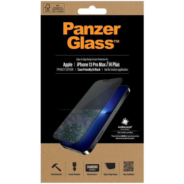 PanzerGlass Privacy Ultra-Wide Fit Apple iPhone 13 Pro Max | 14 Plus