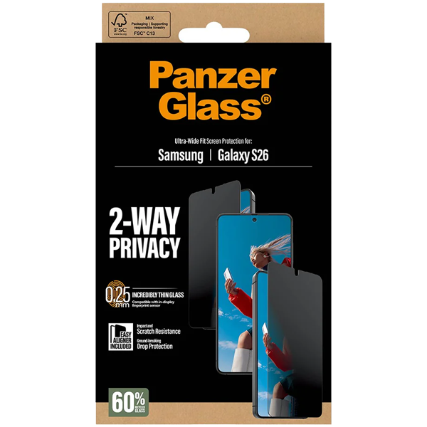 PanzerGlass Privacy Ultra-Wide Fit Samsung Galaxy S26