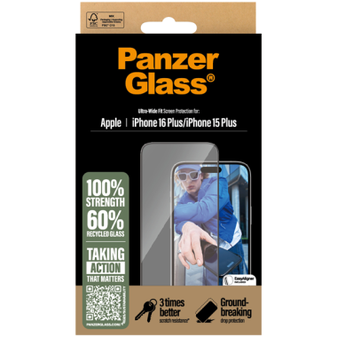 PanzerGlass Ultra-Wide Fit Apple iPhone 16 Plus