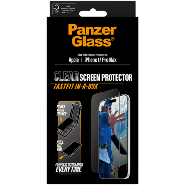 PanzerGlass Ultra-Wide Fit with FastFit Apple iPhone 17 Pro Max