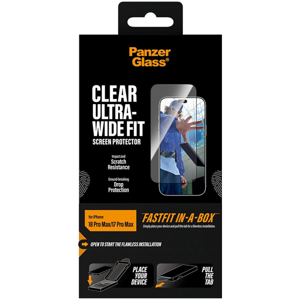 PanzerGlass Ultra-Wide Fit with FastFit Apple iPhone 18 Pro Max | 17 Pro Max