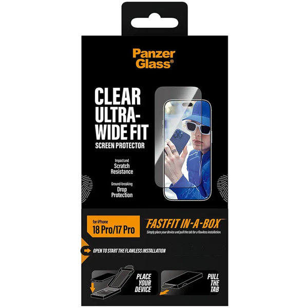 PanzerGlass Ultra-Wide Fit with FastFit Apple iPhone 18 Pro | 17 Pro