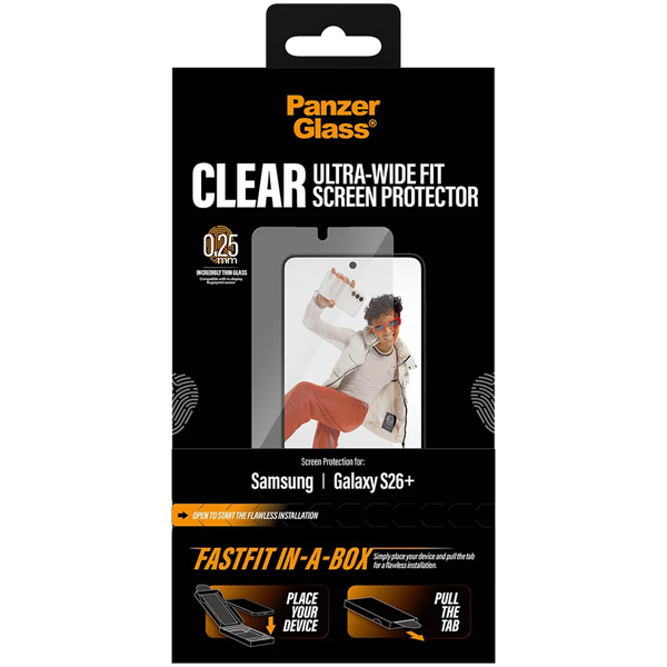 PanzerGlass Ultra-Wide Fit with FastFit Samsung Galaxy S26+