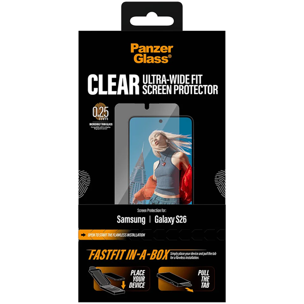 PanzerGlass Ultra-Wide Fit with FastFit Samsung Galaxy S26