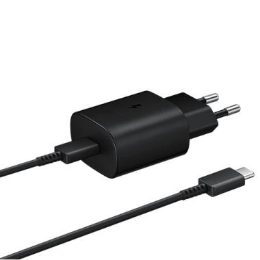 Samsung 25W PD USB-C Power Adapter + USB-C to USB-C Cable